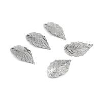 Rostfritt stål Smycken Hängen, 304 rostfritt stål, Leaf, DIY & maskinpolering, ursprungliga färgen, 17.50x10x0.60mm, Säljs av PC