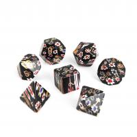 Lampwork Dice, blandede farver, 15-20mm, Solgt af PC