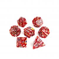 Lampwork Dice, blandede farver, 15-20mm, Solgt af PC