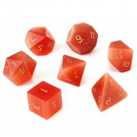 Cats Eye Dice, syntetisk, rödorange, 15-20mm, Säljs av PC