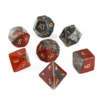 African Bloodstone Dice, blandede farver, 15-20mm, Solgt af PC