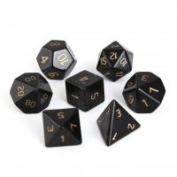 Obsidian Dice, dubh, 15-20mm, Díolta De réir PC