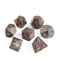 Snowflake Obsidian Dice, blandade färger, 15-20mm, Säljs av PC