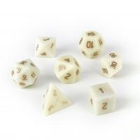 Elfenben + Jade Dice, Carved, forskellige stilarter for valg, hvid, 15-20mm, Solgt af PC