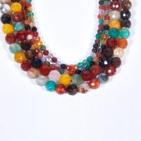 Natuurlijke Rainbow Agaat kralen, Multicolour Agate, Ronde, gepolijst, DIY & verschillende grootte voor keus & gefacetteerde, gemengde kleuren, Per verkocht Ca 15.16 inch Strand