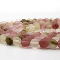 Cherry Quartz Bead, Runde, poleret, du kan DIY & forskellig størrelse for valg & frosted, blandede farver, Solgt Per Ca. 15.16 inch Strand