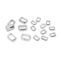 304 acciaio inox Piazza Buckle, Quadrato, macchina lucidato, DIY & formato differente per scelta, colore originale, Venduto da PC