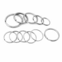 Ruostumaton teräs Split Ring, 304 Stainless Steel, Donitsi, koneen kiillotettu, tee-se-itse & konehionta & erikokoisia valinnalle, alkuperäinen väri, 500PC/laukku, Myymät laukku