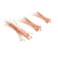 In acciaio inox Headpins, 304 acciaio inox, Bastone, Placcatura galvanica, DIY & lucidatura macchina & formato differente per scelta, color oro rosato, 500PC/borsa, Venduto da borsa