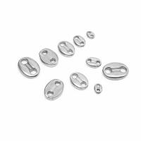 304 Stainless Steel Chain Tab machine polished fashion jewelry & DIY & Unisex & machine polishing original color Sold By Bag