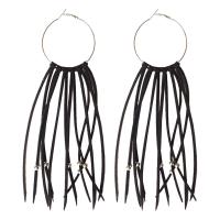 Fashion Fringe Oorbellen, Messing, met microfiber, mode sieraden & voor vrouw, meer kleuren voor de keuze, nikkel, lood en cadmium vrij, 170mm, 3paren/Bag, Verkocht door Bag