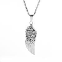 Cruach Tíotáiniam Geansaí Necklace, cruach tíotáiniam clasp gliomach, unisex, airgid, 57x20mm, Fad 60.5 cm, Díolta De réir PC