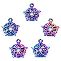 Sinc Alloy Pendants, Star, plátáilte, Jewelry na Nollag, il-daite, 19x18mm, Díolta De réir PC