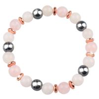 Gemstone Bracciali, Pietra naturale, with Ematite & lega in zinco, Cerchio, placcato, materiali diversi per la scelta & unisex, nessuno, 8mm, Lunghezza Appross. 19-28 cm, Venduto da PC