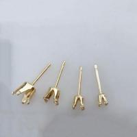 Gold-filled Brinco Stud Component, 14K cheio de ouro, DIY & tamanho diferente para a escolha, dourado, níquel, chumbo e cádmio livre, vendido por par