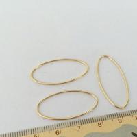 Goud gevulde Linking Ring, ellips, 14K met goud gevuld, DIY & verschillende grootte voor keus, gouden, nikkel, lood en cadmium vrij, Verkocht door PC