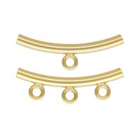 Doublé or Tube coudé perles réglage, 14K rempli d’or, DIY & styles différents pour le choix, doré, protéger l'environnement, sans nickel, plomb et cadmium, 2x20mm, Vendu par PC