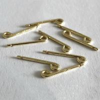 Gold-teli fülbevaló poszt komponens, 14 Ezer aranytöltött, DIY, aranysárga, nikkel, ólom és kadmium mentes, 12.20mm, Által értékesített pár