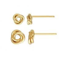 Gold Filled Earring Stud Component Round 14K gold-filled DIY golden nickel lead & cadmium free Sold By Pair