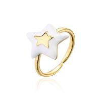 Prás Finger Ring, Star, Inchoigeartaithe & do bhean & cruan, dathanna níos mó le haghaidh rogha, 18x18mm, Díolta De réir PC