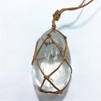 Clear Quartz Hänge, med Vax, vit, 25-30mm, Säljs av PC