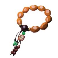 Olivary Nucleus Bracelet with Kosmochlor Jade & Padauk & Ox Bone & Coconut vintage & Unisex mixed colors Length Approx 17 cm Sold By PC