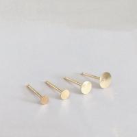 Gold-filled Brinco Stud Component, Roda, 14K cheio de ouro, DIY & tamanho diferente para a escolha, dourado, níquel, chumbo e cádmio livre, vendido por par