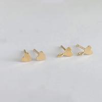 Gold-filled Brinco Stud Component, Coração, 14K cheio de ouro, DIY & Vario tipos a sua escolha, dourado, níquel, chumbo e cádmio livre, 3.50mm, vendido por par