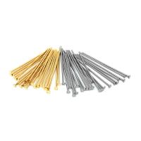 RVS Headpins, 304 roestvrij staal, Stick, Galvanische beplating, mode sieraden & gepolijst & DIY & verschillende grootte voor keus, meer kleuren voor de keuze, 1000pC's/Bag, Verkocht door Bag