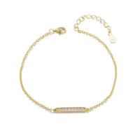 Circonio cúbico Micro Pave Pulsera Plata, Plata de ley 925, chapado, micro arcilla de zirconia cúbica & para mujer, más colores para la opción, longitud aproximado 5.9 Inch, Vendido por UD