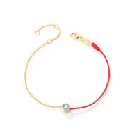 Circonio cúbico Micro Pave Pulsera Plata, Plata de ley 925, con cordón poliéster, chapado, micro arcilla de zirconia cúbica & para mujer, más colores para la opción, longitud aproximado 5.9 Inch, Vendido por UD