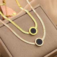 Collier d'acier titane, avec 1.97inch chaînes de rallonge, bijoux de mode & pour femme, plus de couleurs à choisir, Longueur Environ 17.72 pouce, Vendu par PC