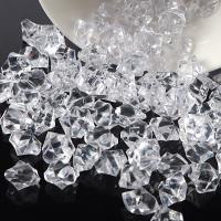 Transparent Acrylic Beads irregular epoxy gel white Sold By Bag