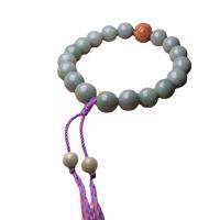 Bodhi Root Pulsera, Esférico, Tallado, unisexo & antifatiga, verde, 12mm, longitud aproximado 18 cm, Vendido por UD