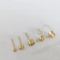 Gold naplněné Náušnice Stud Component, 14K plněné zlatem, DIY & různé styly pro výběr, zlatý, nikl, olovo a kadmium zdarma, 2-4mm, Prodáno By Pair