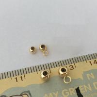 Zlato punjeni Čepom perle, Krug, 14K zlatno ispunjeno, možete DIY & različitih stilova za izbor, zlatan, nikal, olovo i kadmij besplatno, 3-4mm, Prodano By PC