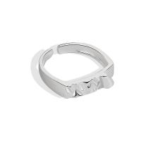 Messing Cuff fingerring, forgyldt, for kvinde, flere farver til valg, nikkel, bly & cadmium fri, 4.60mm, Solgt af PC