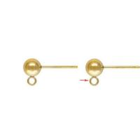 Gold naplněné Náušnice Stud Component, Kolo, 14K plněné zlatem, DIY & různé styly pro výběr, zlatý, nikl, olovo a kadmium zdarma, 2-4mm, Prodáno By Pair