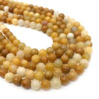 jaune de jade goutte, Rond, DIY & normes différentes pour le choix, couleurs mélangées, Vendu par Environ 14.96 pouce brin