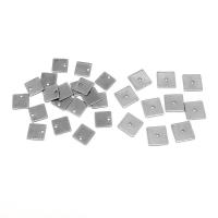 Edelstahl Schmuck Anhänger, 304 Edelstahl, Quadrat, Maschine poliert, Modeschmuck & poliert & DIY & unisex & verschiedene Stile für Wahl, originale Farbe, Bohrung:ca. 1mm, 100PCs/Tasche, verkauft von Tasche