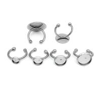 304 acciaio inox base anello a lunetta, forma ad anello, macchina lucidato, gioielli di moda & lucidato & DIY & unisex & formato differente per scelta, colore originale, 100PC/borsa, Venduto da borsa