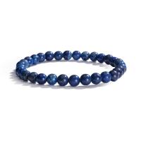 Bracelets de lapis-lazuli naturel, Lapis lazuli, Rond, unisexe & antifatigue, bleu, 6mm, Longueur Environ 21 cm, Vendu par PC