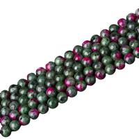 Ruby u Zoisite Perla, možete DIY, miješana boja, Prodano Per Približno 38 cm Strand