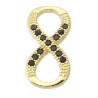 Cilindrata Zircone micro pavimenta ottone connettore, placcato color oro, gioielli di moda & DIY & Micro spianare cubic zirconia, dorato, 20x10x2mm, 10PC/lotto, Venduto da lotto