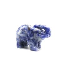 Blue Speckle Stone Decoratie, Olifant, gepolijst, uniseks, blauw, 35.60x20.30x22.90mm, Verkocht door PC