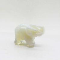 Sea Opal Dekoration, Elephant, Carved, Unisex, hvid, 33x17.80x25.40mm, Solgt af PC