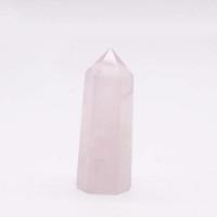 Clear Quartz Point Dekoration, Koniska, plated, rosa, 50-80mm, Säljs av PC