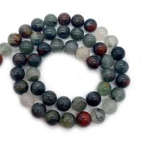 Kip-Blood Stone Kraal, Ronde, DIY & verschillende grootte voor keus, gemengde kleuren, Per verkocht Ca 14.96 inch Strand