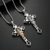 Stainless Steel Jewelry Necklace 304 Stainless Steel Anchor Vacuum Ion Plating & With Pendant & fashion jewelry & polished & punk style & Unisex & blacken Length 60 cm Sold By PC