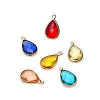 Crystal Hangers, Messing, met Kristal, Traan, gold plated, DIY, meer kleuren voor de keuze, nikkel, lood en cadmium vrij, 10x18mm, 10pC's/Lot, Verkocht door Lot